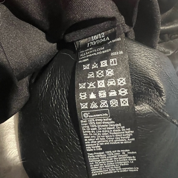 ALLSAINTS Luna 4 in 1 Shearling-Vest Leather Biker Jacket U.S. Sz. 12 - NWT - Picture 13 of 16